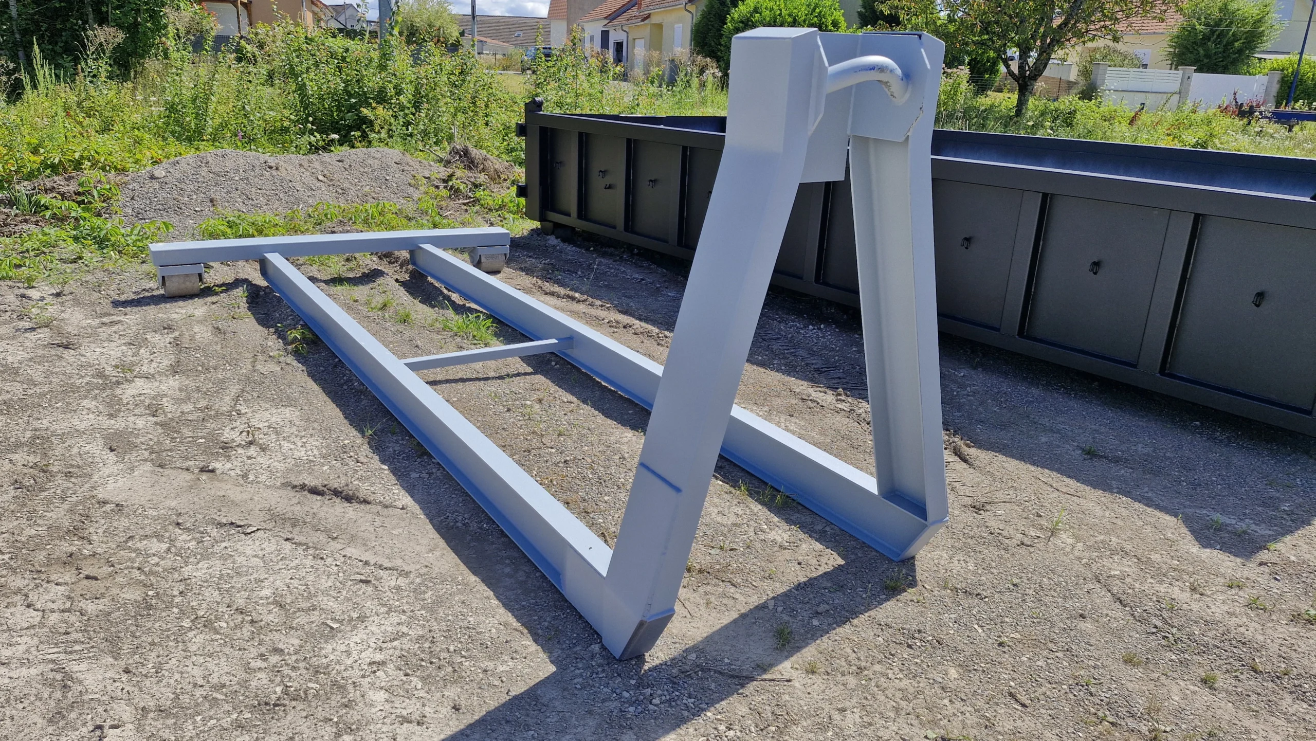 Photo d'une berce de centrage en acier réalisée par la société de métallurgie française Beniva